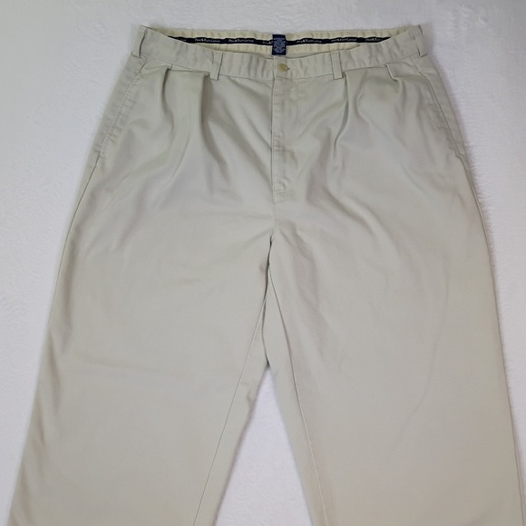Vintage Polo Ralph Lauren Mens Andrew Pant Khaki Pleated Chino Cotton Size 38x30 - Picture 15 of 16